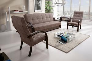 Komplet wypoczynkowy Rako II bez paska w drewnie