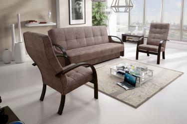 Komplet wypoczynkowy Rako II bez paska w drewnie